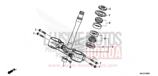 TIGE DE DIRECTION CRF450LK de 2019